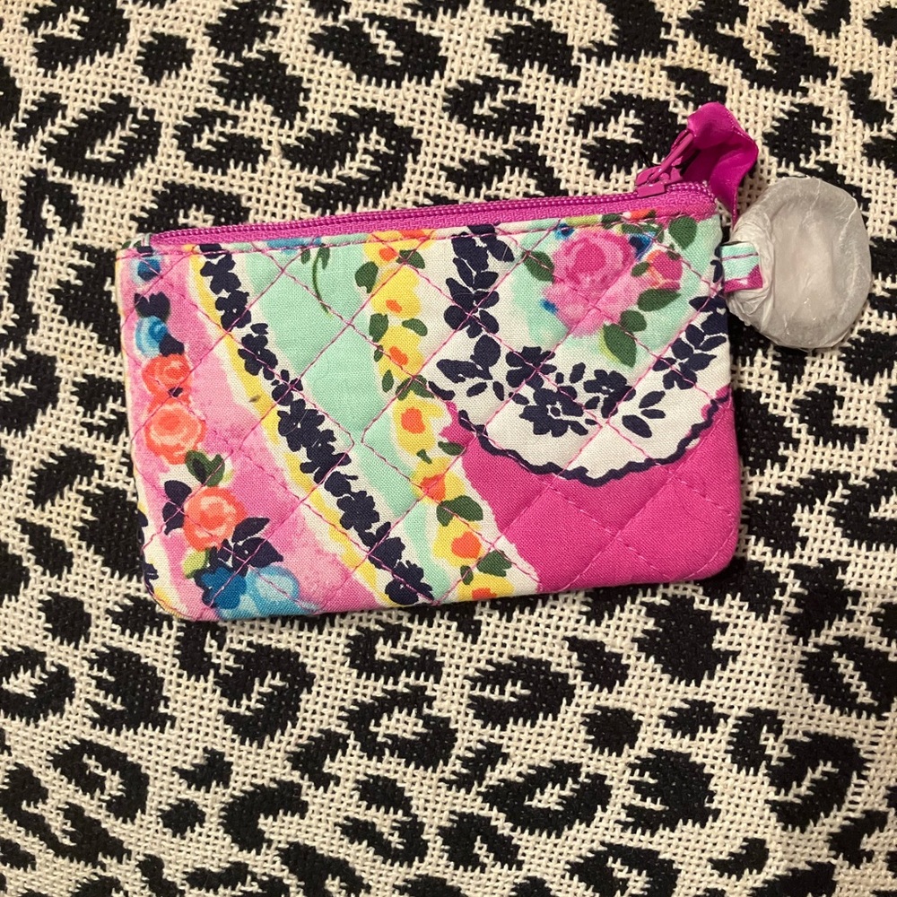 Vera Bradley Pink and Blue Floral ID Case Pouch - Picture 3 of 7
